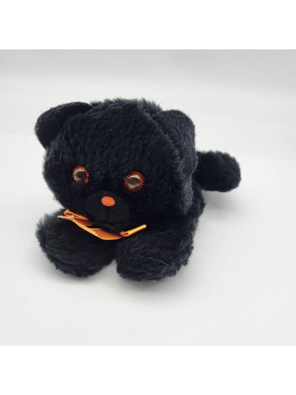 Vintage Halloween Black Cat Finger Puppet plush Hallmark Kitten kitty